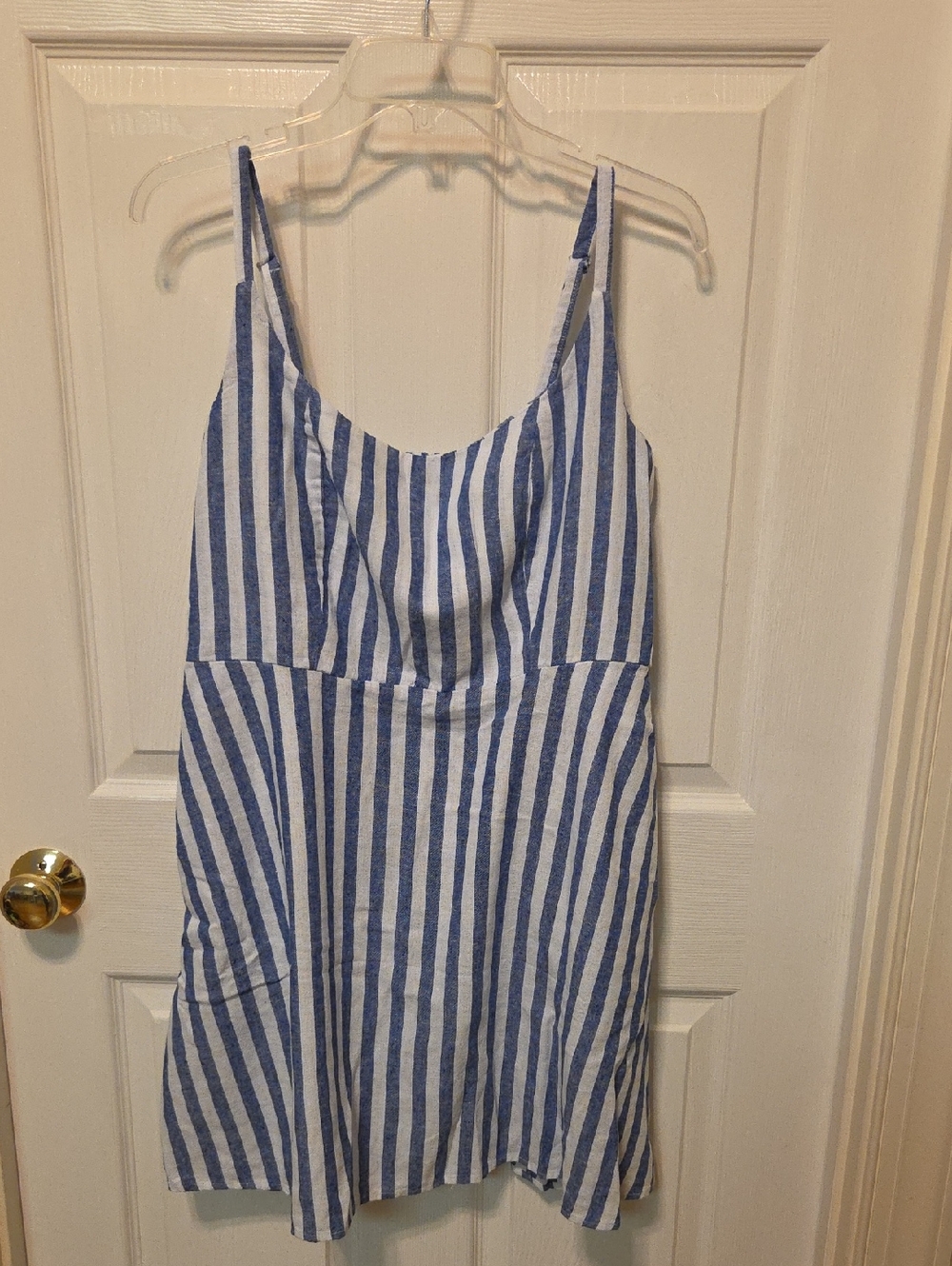 Old Navy Blue & White Striped Dress Top
